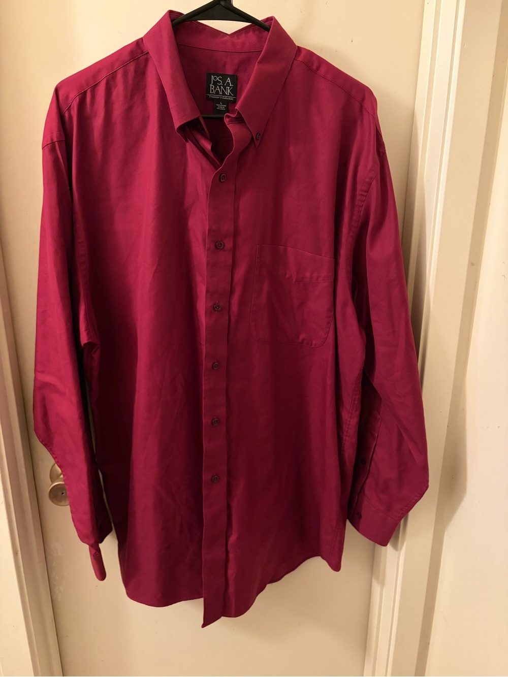 Jos. A. Bank Men's Burgandy Dress Shirt